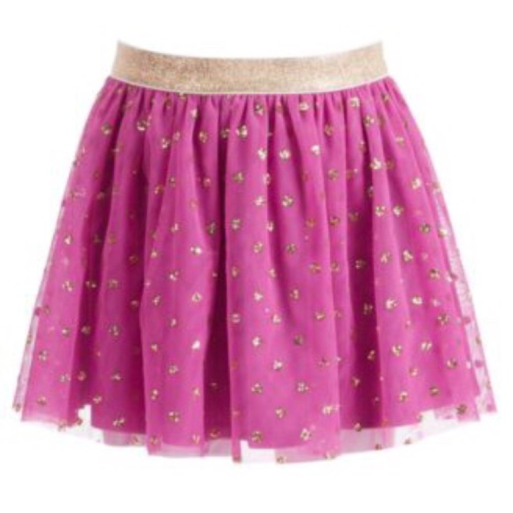 Purple Tulle Skirt w/ Gold Sequins - 2T